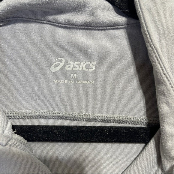 ASICS Long Sleeve Quarter Zip Pullover Mens Gray Size Medium - Picture 7 of 11